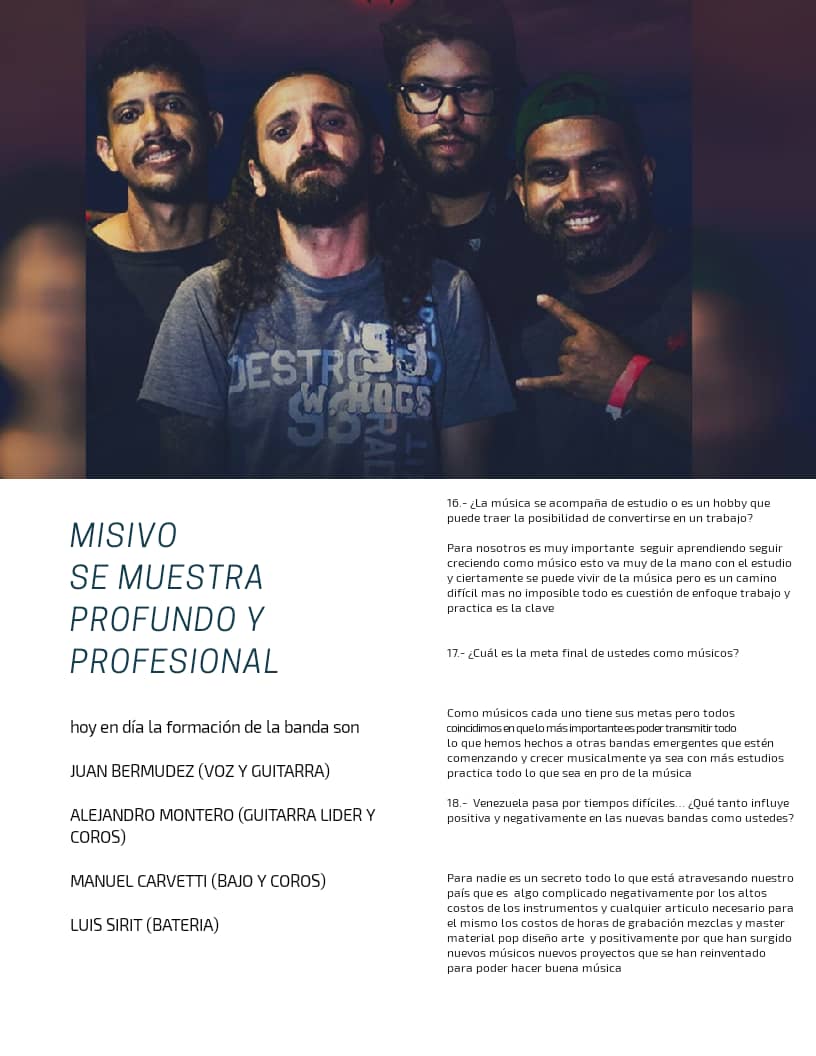 Agradecidos a la revista #crepusculorock de la ciudad de Barquisimeto por la entrevista y nuestro hermanos del #salonfamarock