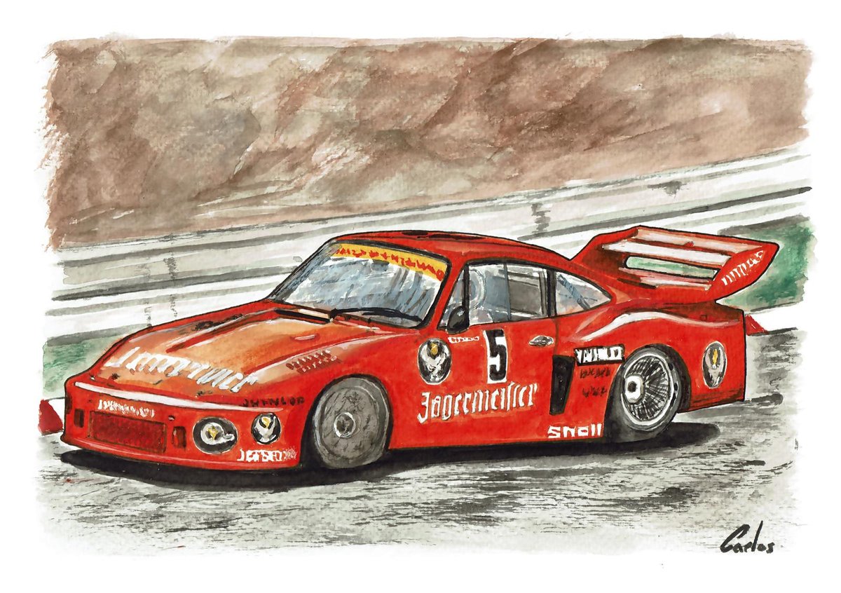 cuadrosdecarlos's tweet photo. Coches míticos - Porsche 935 D.R.M.

#arte #watercolor #acuarela #art #car #coches #drm #drawtodrive #drawing #porsche #935k #race #jagermeister https://t.co/TB4Mcxb3zz