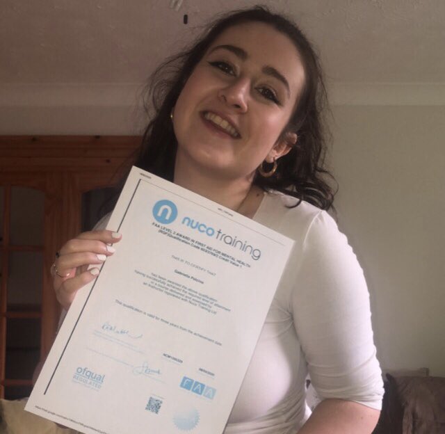 Absolutely thrilled to have completed my LEVEL 2 in First Aid for Mental Health 🎉LEVEL 3 I’m coming for ya! #MentalHealthAwarenessWeek2020