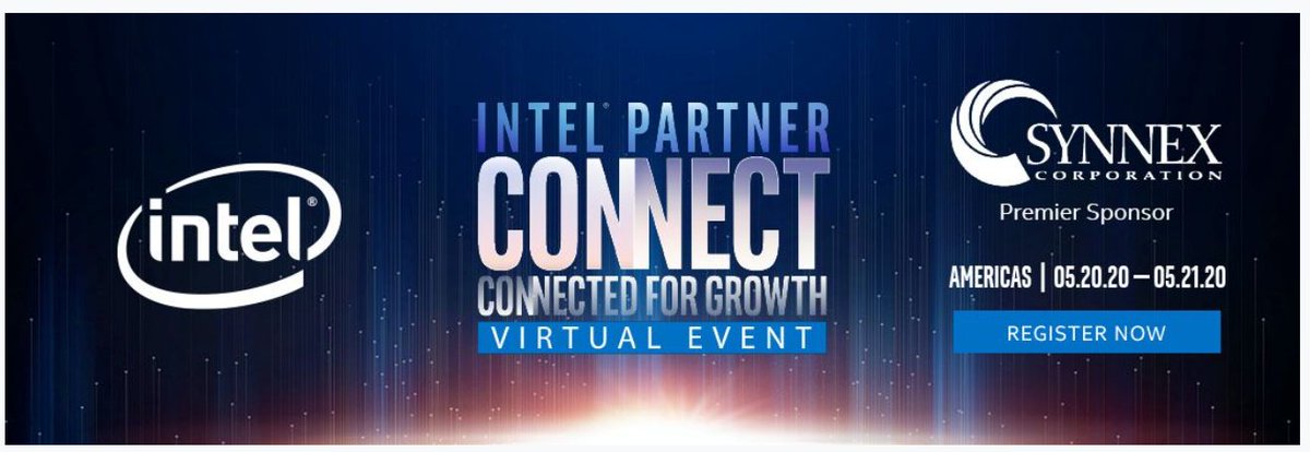 SYNNEX's tweet photo. May 20-21 SYNNEX is the Premier Sponsor for Intel’s Virtual Partner Connect! It’s a great opportunity to access Intel leadership and subject matter experts. Don’t miss a chance to win one of 20 NUCs (attendance required). Register Now!#SYNNEX #iamintel #intelvirtualpartnerconnect https://t.co/cap5DAAgEu