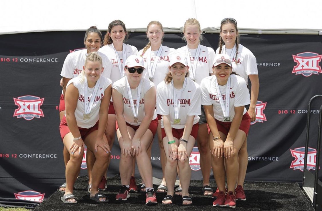 OU_Rowing's tweet photo. Yesterday would’ve been the 2020 Big 12 Rowing Championship, so we’re  𝘵𝘩𝘳𝘰𝘸𝘪𝘯’ 𝘪𝘵 𝘣𝘢𝘤𝘬 to last year’s championship regatta in Oak Ridge! 

#RowU https://t.co/SErC1DpMqO