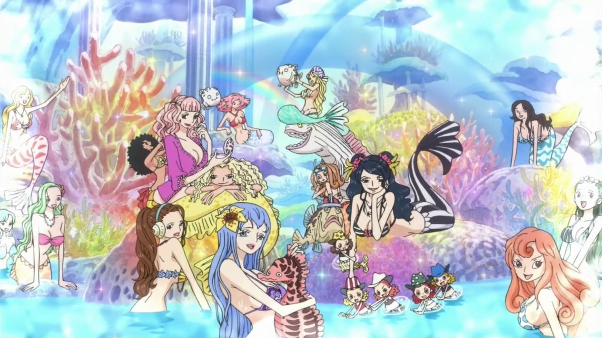 8. Les Races : One piece est rempli de races différentes, ce qui est assez étranges mais incroyable. Dans One Piece, on a des hommes-poissons, des minks, des long-bras, des shandias, des géants, des nains etc...