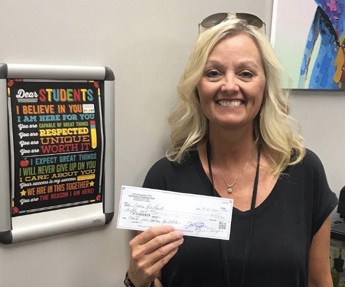 FoundationSCS's tweet photo. Congratulations to Terra DeLoach, First Grade Teacher at Indian Valley Elementary School, who is the March Dollars for Scholars winner from the Sylacauga City Schools Foundation. All employees who contribute to the Foundation through payroll deduction are eligible. https://t.co/6oS0pYO2hT