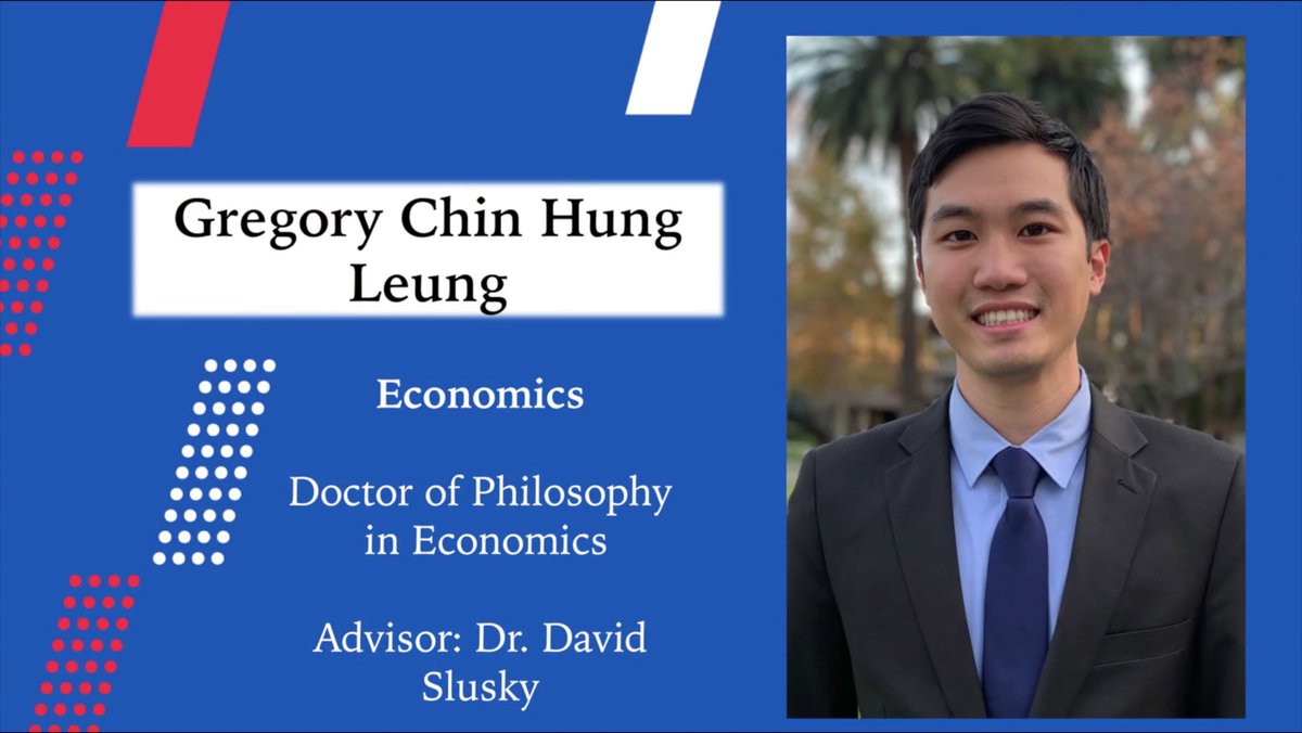 LeungEcon's tweet photo. I graduated from my bed this weekend! I'm extremely grateful for my friends and family throughout this PhD journey. A special shoutout and big thank you to the best advisor I could ever ask for @DavidSlusky Thank you @KU_Economics @KUCollege @KU_IPSR @KUGradStudies @KUCLASProfDev https://t.co/z2aYKkRJO3