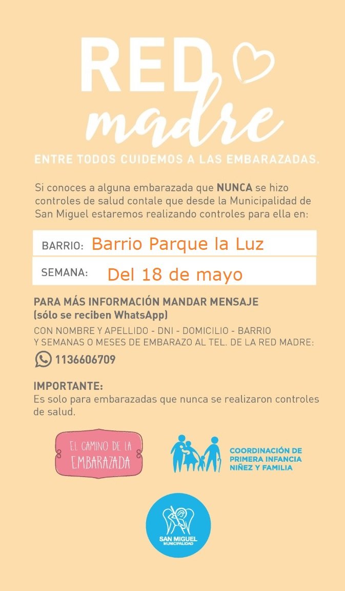 cebordon's tweet photo. A las embarazadas las cuidamos entre todos! Si conoces a alguna del barrio parque la luz comunicate que vamos a acompañarla,  No estás sola! #Redmadre @dlTorrePablo https://t.co/hB21sCWIca