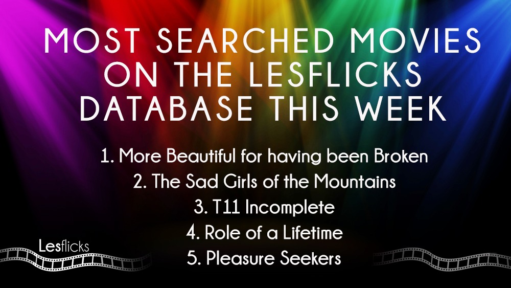 Lesflicks's tweet photo. Another week another list of movies, we spy a new entry! 
Check which movies were the most searched for on our database last week!
@NicoleConn @sadgrrrrls @T11film @ROALmovie @SugarTownGirls 

Click here: https://t.co/t4yXo73Tra

#wlw #WeAreAnAudience https://t.co/MQUgt3u5o6