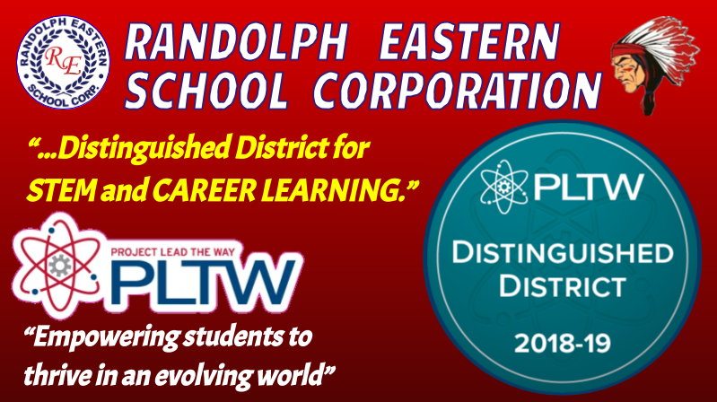 Not only were we 1 of 24 districts in the country named a DISTINGUISHED PLTW DISTRICT, we are the ONLY 1 in the state of Indiana.  

Showing commitment to bring quality STEM programming to the students at Randolph Eastern.

<a href="/UC_Principal/">UC Principal</a> 
<a href="/RESCNorthSide/">North Side</a> 
#UCpride