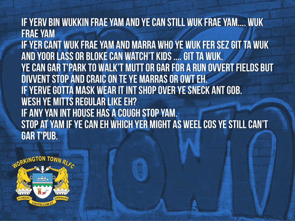 A West Cumbrian clarification of the new measures 🔵⚪️