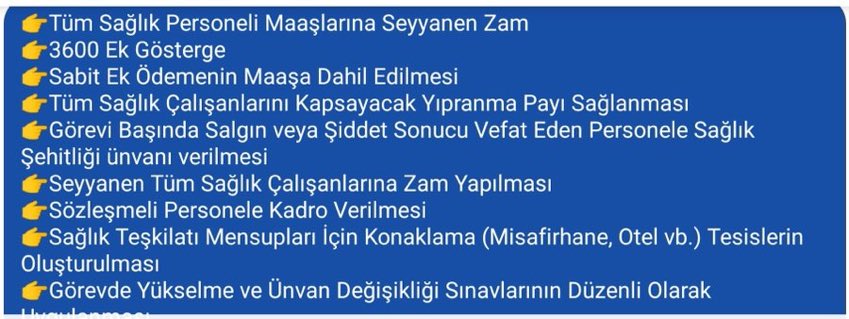 Sağlıkçalışanı adaletistiyor