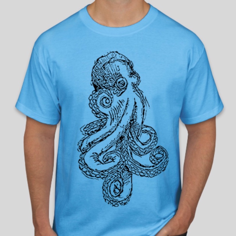 Just a peak at one of our ocean inspired eco-friendly T-Shirts! 20% of funding goes to Coral Restoration🌊💙