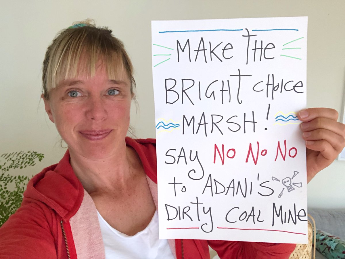 ulamajewski's tweet photo. Hi @MarshGlobal @MMC_Global 👋 Make the bright choice &amp; say NO to Adani’s dirty toxic coal mine ⚡️ #stopadani #marshdumpadani ☀️ https://t.co/5LuIAZUVmN