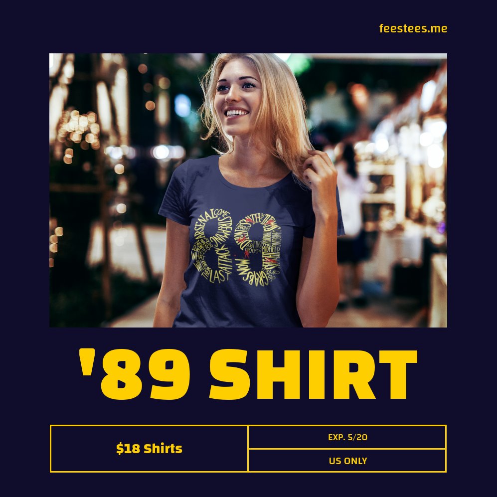 realfee10's tweet photo. On 5/26 we celebrate! Be sure to dress the part! https://t.co/ueY2790b2R #Arsenal #Anfield89 #89tee #feestees #Gooners #upforgrabs https://t.co/tHwzmuOcHY