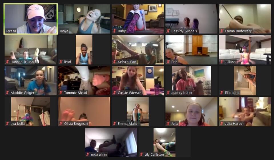 XtremeGymnast's tweet photo. We are staying MOTIVATED and #XtremeStrong at home through our Virtual Zoom Workouts! 💪🤸‍♀️💜🖤 #MismatchMonday #StrongestTogether #MotivationMonday https://t.co/uq031jAkfo