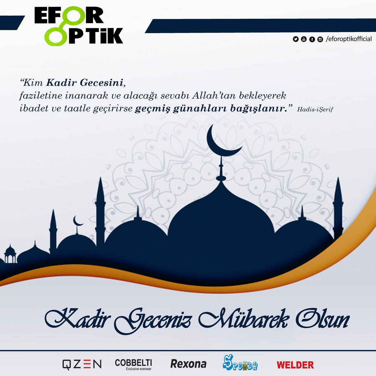 OptikEfor's tweet photo. GECENIZ MÜBAREK OLSUN #EFOROPTİK #KadirGecemiz https://t.co/bwc7qHfj0m