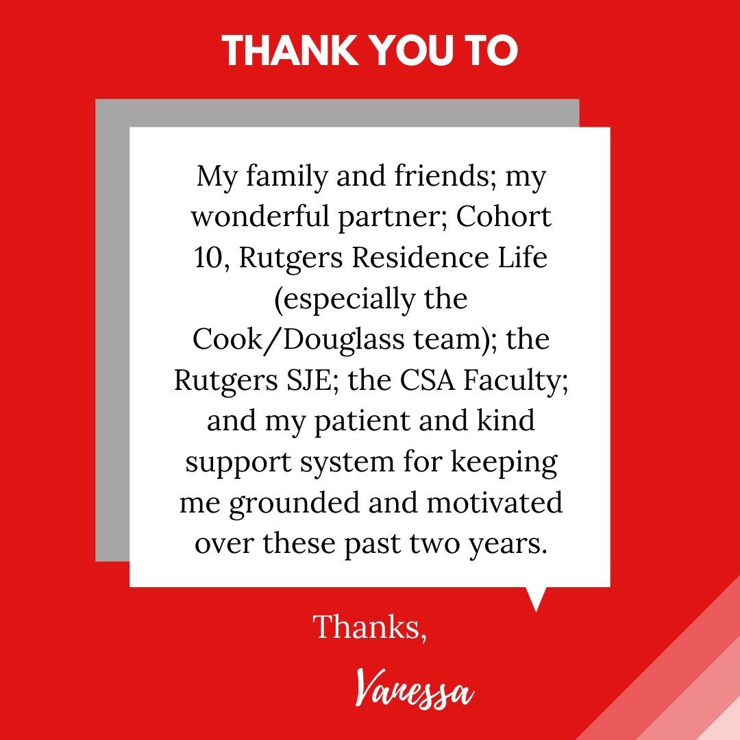 Rutgers_CSA's tweet photo. Find out more about CSA Graduate Vanessa Danek! https://t.co/rlRynwVQq0
