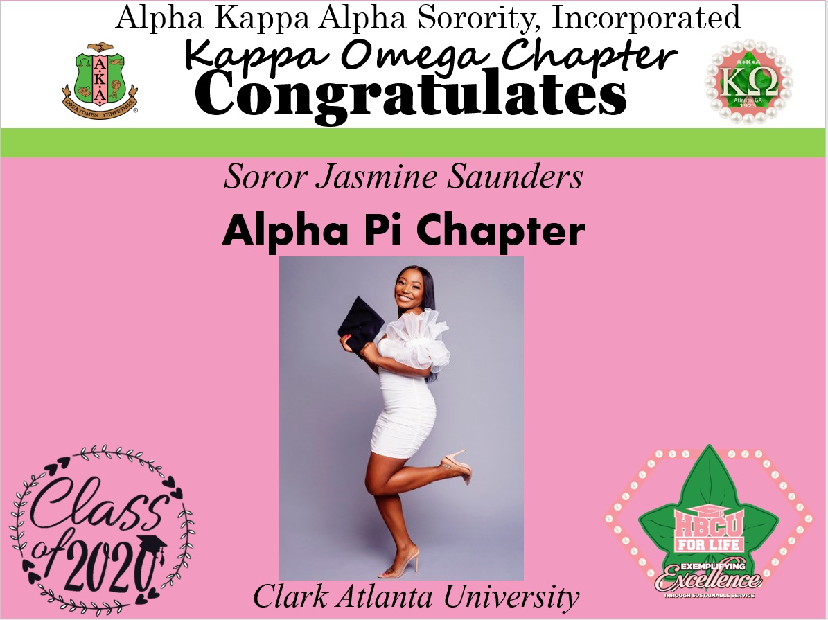 AKA_KappaOmega's tweet image. @AKA_KappaOmega would like to extend a heartfelt CONGRATULATIONS to the Class of 2020 Graduates of  @CAU #SweetAlphaPi  #AKA1908 #SAR #HBCUGrad