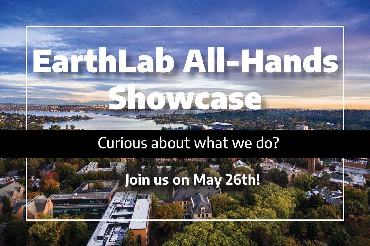 uwearthlab's tweet photo. Curious about what we do? Join us on May 26th at 1pm PT for a lively virtual event that goes behind-the-scenes of EarthLab! RSVP today: https://t.co/pBgYF4JqdL https://t.co/6NpNJl4fvY