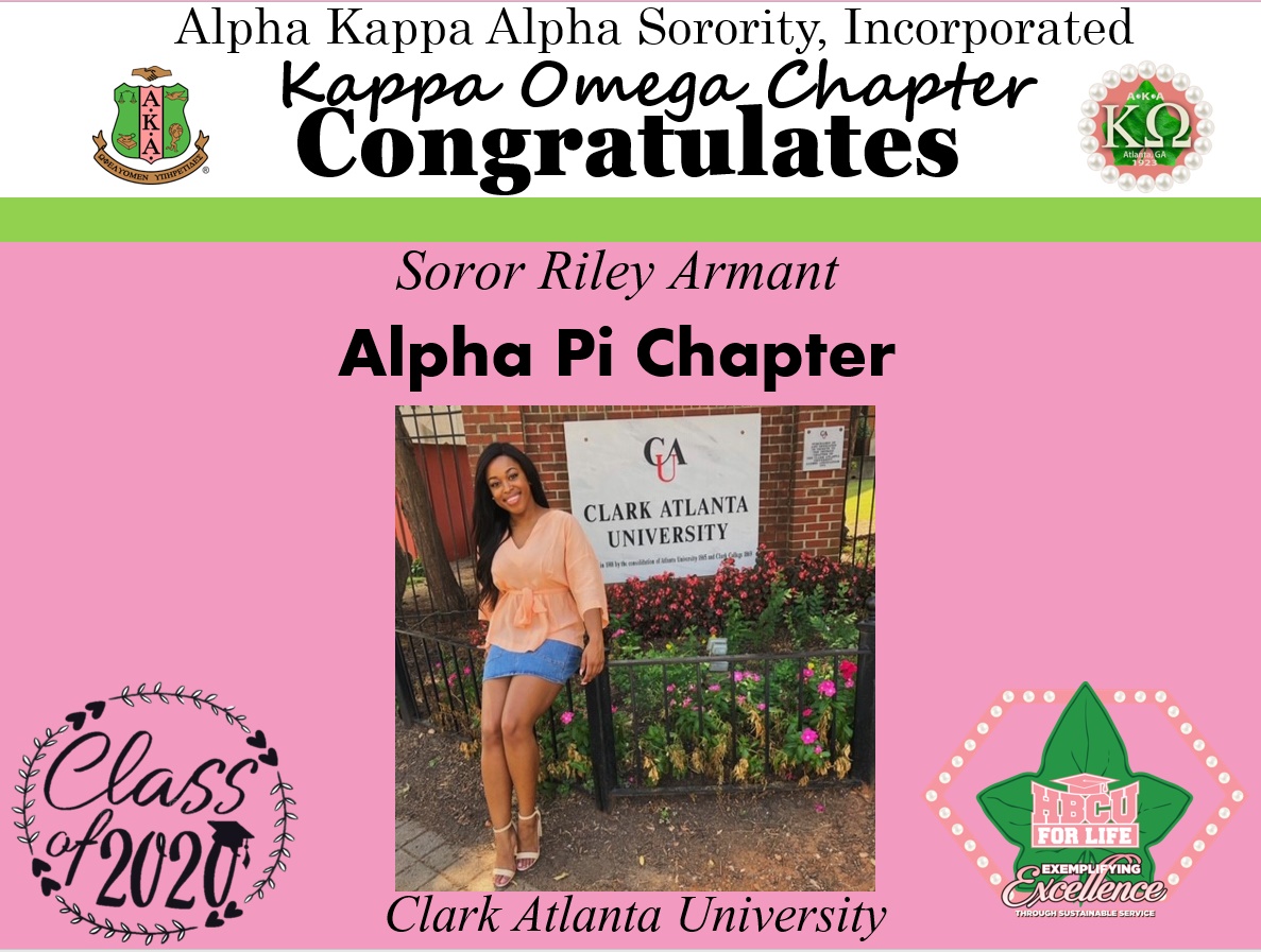 AKA_KappaOmega's tweet image. @AKA_KappaOmega would like to extend a heartfelt CONGRATULATIONS to the Class of 2020 Graduates of  @CAU #SweetAlphaPi  #AKA1908 #SAR #HBCUGrad
