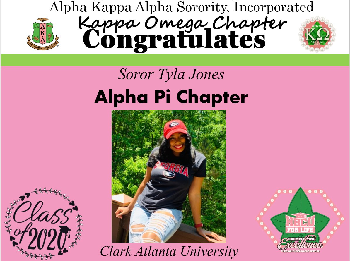 AKA_KappaOmega's tweet image. @AKA_KappaOmega would like to extend a heartfelt CONGRATULATIONS to the Class of 2020 Graduates of  @CAU #SweetAlphaPi  #AKA1908 #SAR #HBCUGrad
