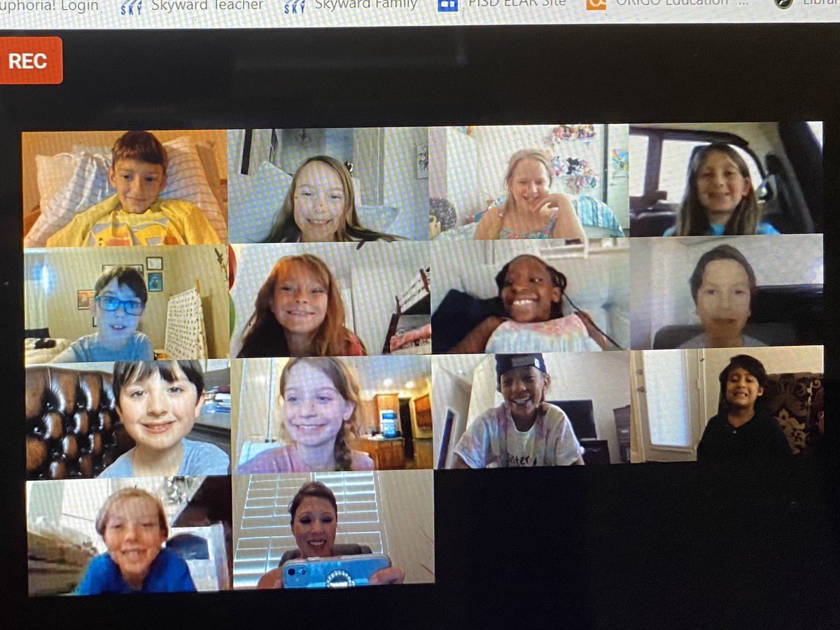 TallmanClass's tweet photo. We had our last Google Meet today!! 😭 We read “oh the places you’ll go,” talked about our weekend and our favorite part of 2nd grade! These group of kids are simply the best!! So blessed I was able to be their teacher this year! @FierceFolsom https://t.co/AKaKuMnuGc