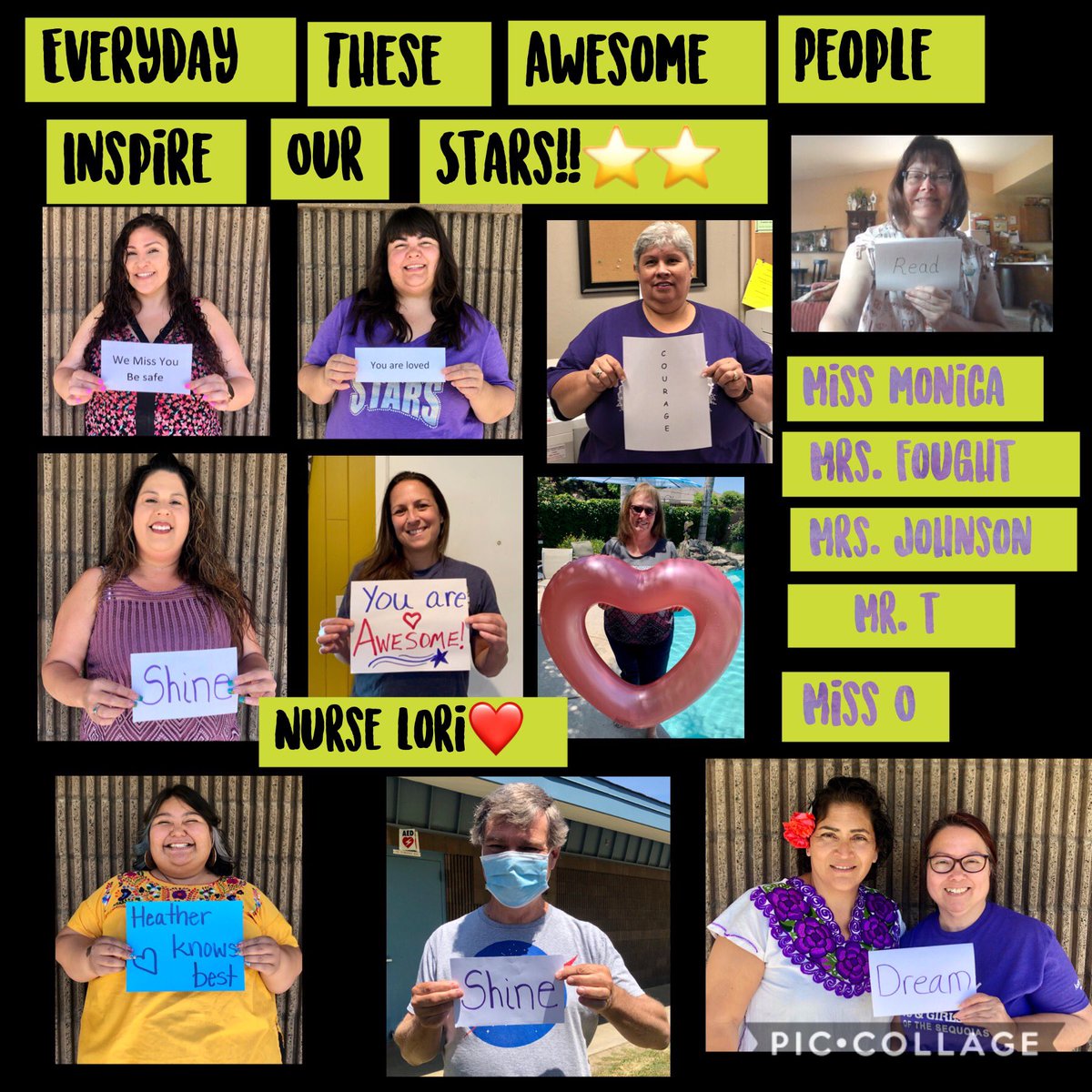 kteacher804's tweet photo. Best group of support staff💜💜💜They love our stars like their own!!! @OGPrincipal  @SThornburg1 #bsdcares #ogstars https://t.co/7MBRQxhP2W
