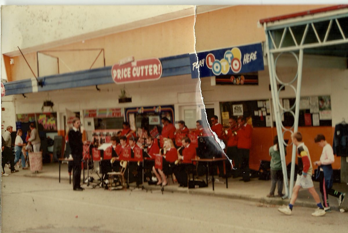More in my pre & post-covid photodocumentary of our Main Street, Otautau: Originally Seehof's Hall, then a General Merchants with many different owners, after this it became Ernie Wrights new shop, then PriceCutter & now, Supervalue: