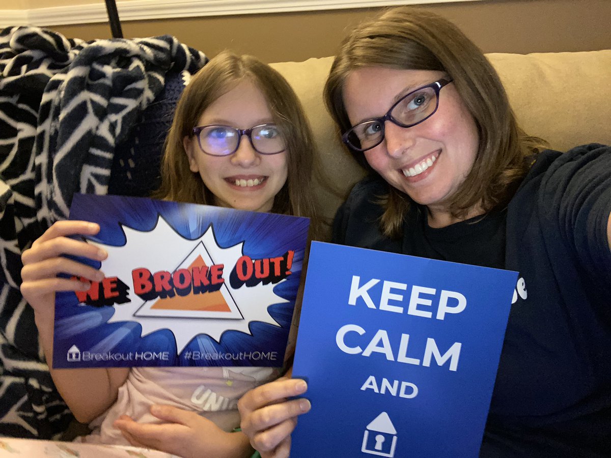 Sorry I’m late, #tlap friends! My mini-me &amp; I got caught up in our second #BreakoutHome subscription! 🙌

Alicia from NC, middle grades educator &amp; author of #EduEyeExam