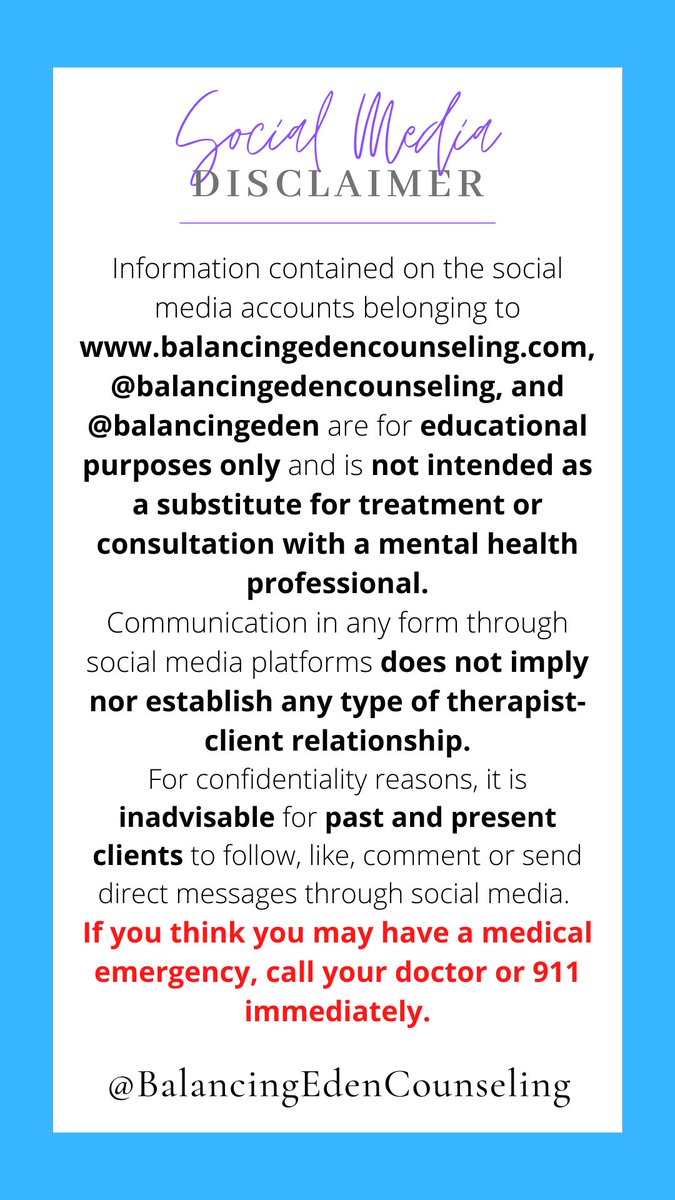 BalancingEden's tweet image. Social Media Disclaimer