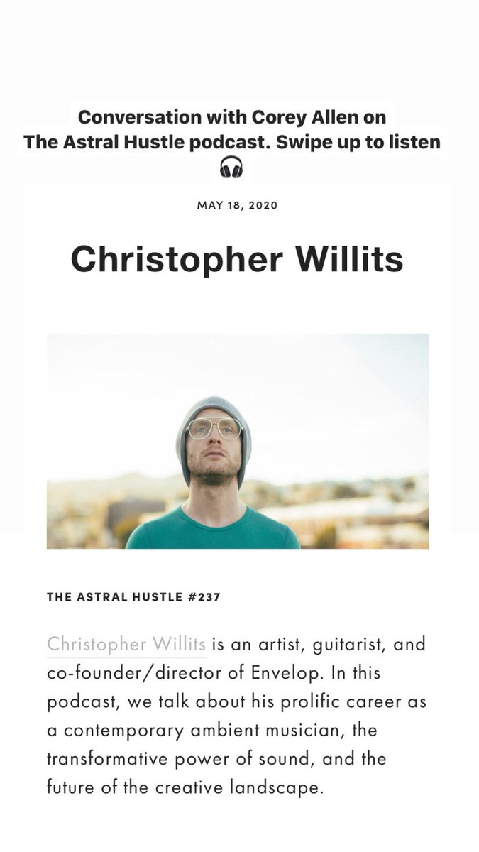 New podcast conversation with Corey Allen on The Astral Hustle. We talked about the creative process, the power of music, guitar, Envelop, whale music, and the big reset we’re within.

cory-allen.com/theastralhustl…

🌱 <a href="/HeyCoryAllen/">Cory Allen</a>