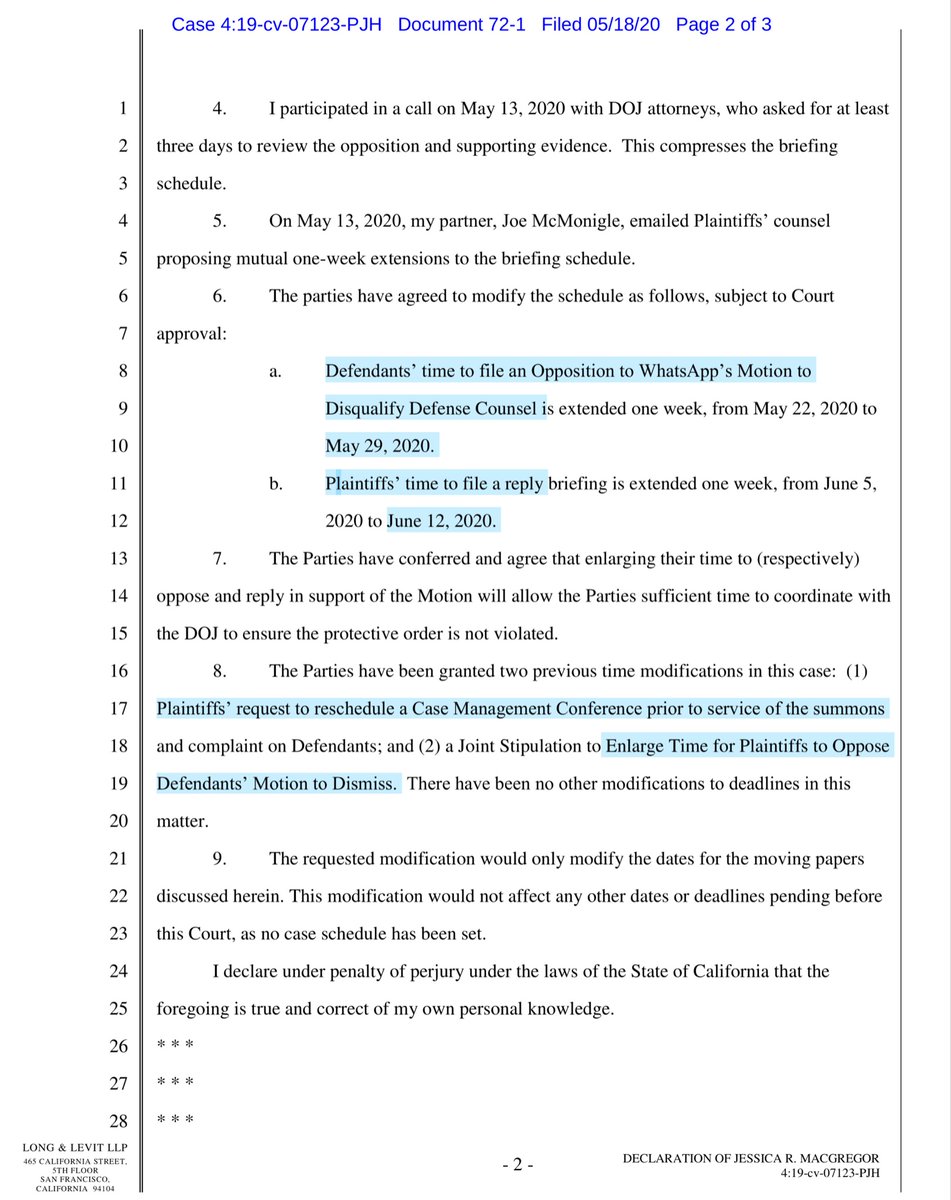 Parties..granted 2 previous time modifications“1) Plaintiffs’ request to reschedule a Case Management Conference prior to service of the summons and complaint on Defendants; and2) a Joint Stipulation to Enlarge Time for Plaintiffs to Oppose Defendants’ Motion to Dismiss”