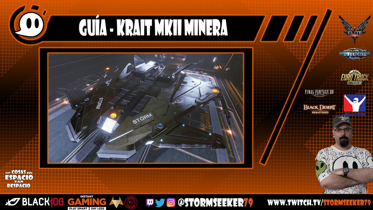 Stormseeker79's tweet photo. YA hemos cenado y vamos con la guía de la #KraitMKII para minar! ¿os apuntáis? estamos en directo en mi @TwitchEs con  @EliteDangerous https://t.co/d48rzsFp1X