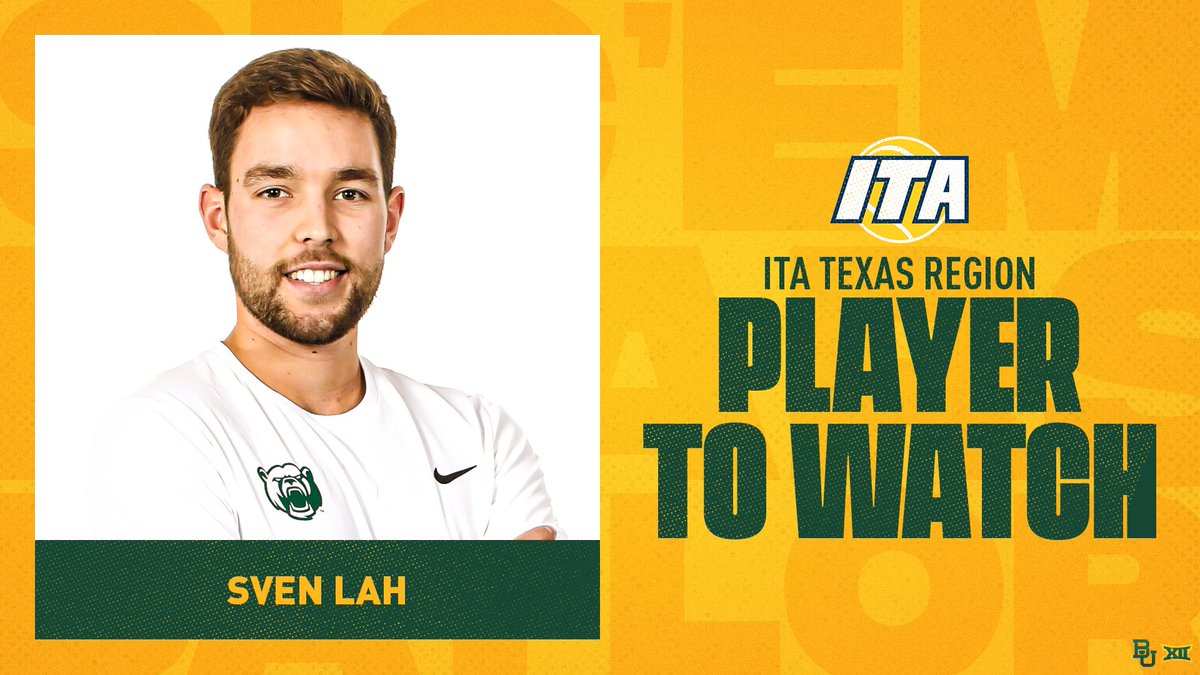 BaylorMTennis's tweet photo. Congrats to Sven Lah on being named the ITA Texas Regional Player to Watch! 🤩 #SicEm

Full release: https://t.co/9DS2ZyEIB6 https://t.co/DklzVsZnVy