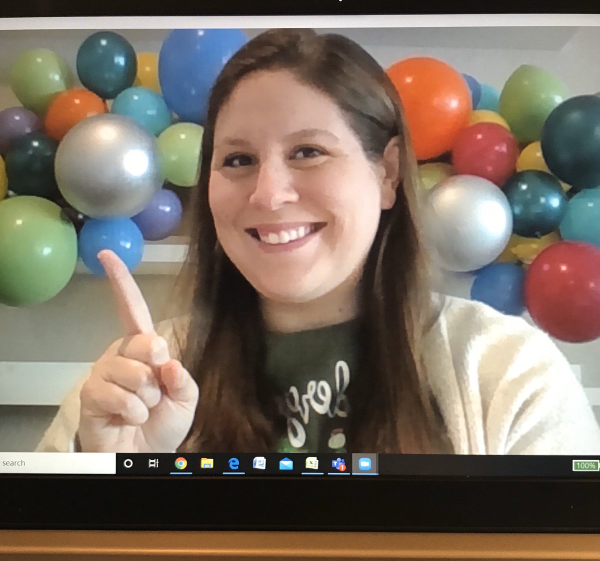 Had to add a little fun to our last Community Circle zoom this morning 🎈🥳