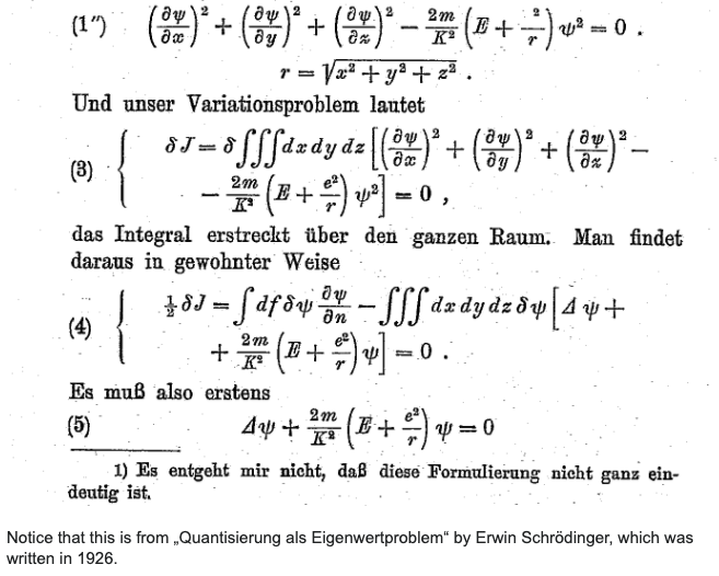 And here’s some beautiful typography from 1926’s Quantisierung als Eigenwertproblem.