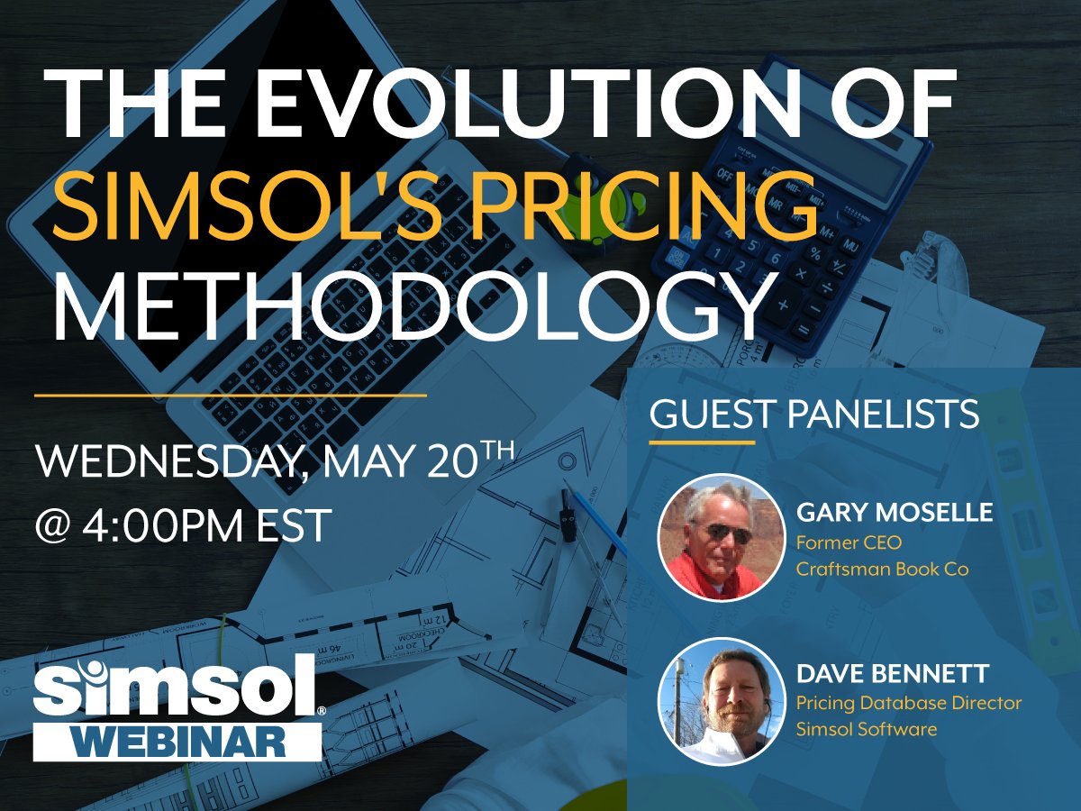 Simsol_Software's tweet image. Join us on May 20th for an exclusive webinar as we discuss how the Simsol&apos;s pricing methodology has evolved to stay accurate with current market conditions. #pricingdatabase #propertyestimating #webinar #propertyadjusters #contractors #craftsman
us02web.zoom.us/webinar/regist…