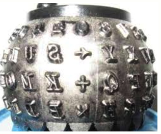 At the time, the explosion of scientific works made it impossible to typeset each article individually. So compromises were made, such as this typewriter ball attachment with some standard math symbols.Needless to say, the visual quality was simply not the same.