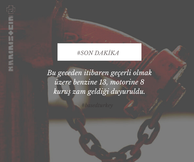 #sondakika Motorine 8 kuruş zam.