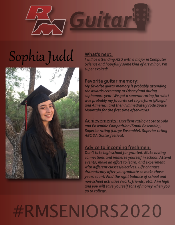 RMHS_Guitar's tweet photo. 🎸RMHS Guitar Senior Spotlight - Sophia Judd🎸#RMSeniors2020 #redmountainway #mpsaz https://t.co/K9ZRu3LgjB