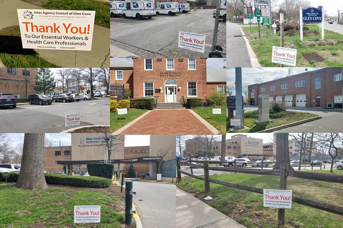 Here's a look at Thank You signs we setup for the Inter-Agency Council of Glen Cove, NY.

If your organization or business is in need of lawn signs, please visit our website.

imagekrafters.com/lawn-signs