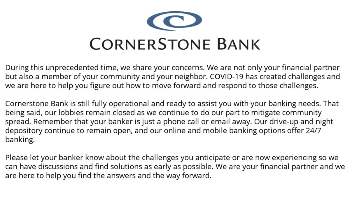 CornerstoneNDSD's tweet image. A message from our Chairman, Gary Petersen:

#NOTGENERIC #helpingmoveforward