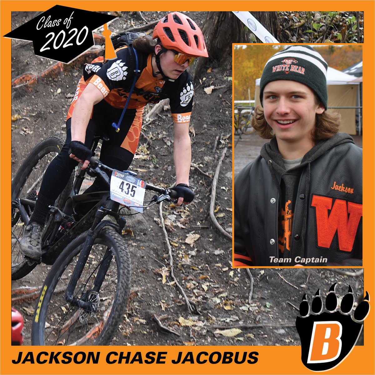 Congratulations White Bear Lake HS class of 2020 graduate and team captain Jackson Chase Jacobus! #classof2020 #whitebearlakemn