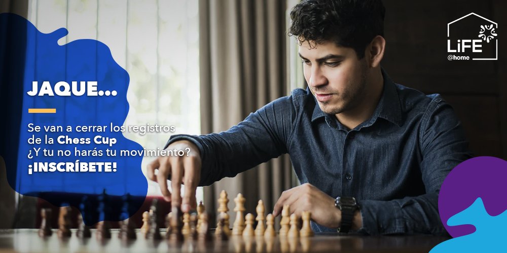 TecdeMonterrey's tweet photo. Son los últimos días para que te inscribas al #ChessCup♟ y demuestres que eres el rey 👑. Inscríbete porque los registros se terminan en días 👇
¿Dudas o comentarios? Escríbenos a: chesscup@servicios.tec.mx
o inscríbete en https://t.co/kCqL2pe2D8 https://t.co/J9QmA1iAP4