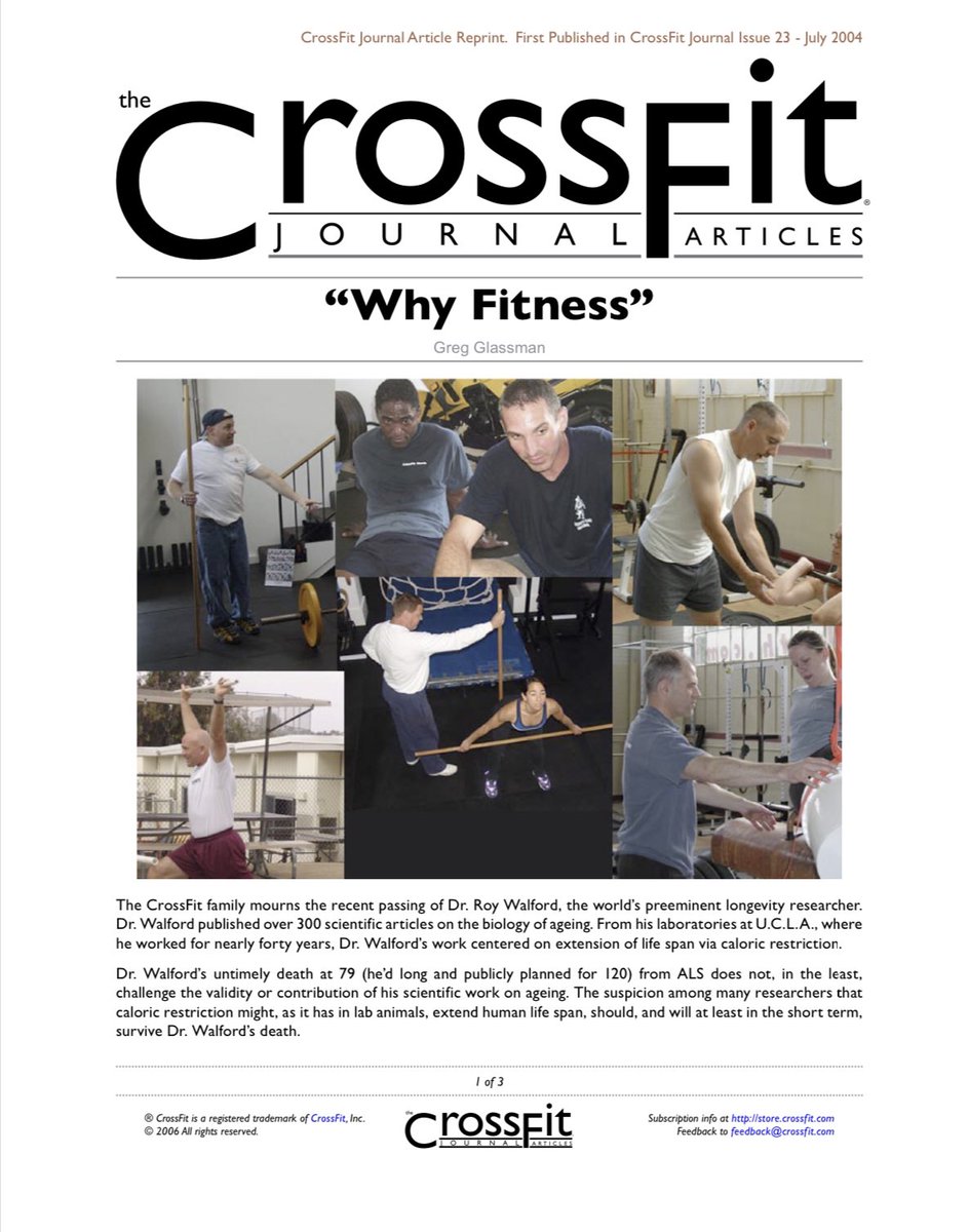 CrossFitCourses's tweet photo. The “why?” of fitness is complex and individualized but we’ve the duty and honor of offering our perspective as engineers and advocates of a fitness system that quite clearly recognizes both longevity and health as highly desirable.” --Greg Glassman

See: https://t.co/X8mteeKCIr https://t.co/pYjeCszpAS