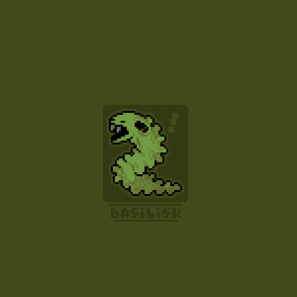 WiiLlDdFf's tweet photo. Basilisk for @Pixel_Dailies #pixel_dailies #pixelart #basilisk https://t.co/E0iNrFKyGS