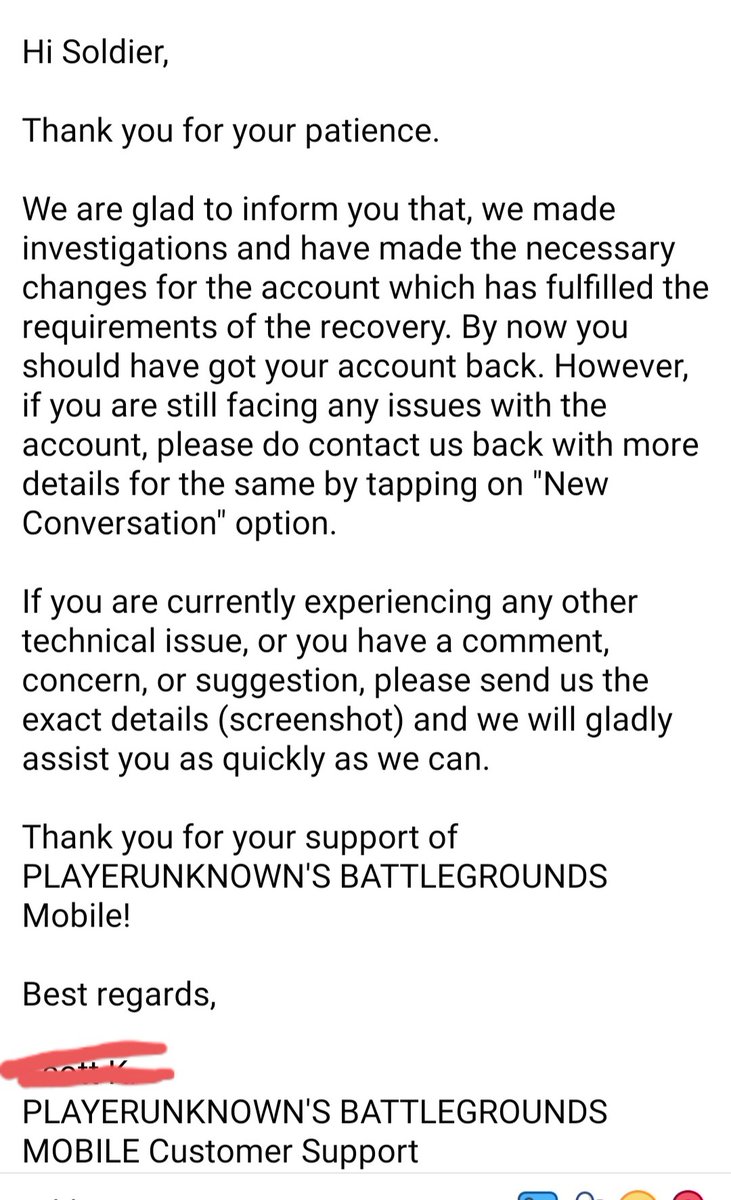 SXrooz's tweet photo. @PUBGMOBILE @TencentGlobal
@TencentGames @PUBG_EU @PUBGhelp
This your customer care services very time they talking new conversation"option. Where is your service men https://t.co/CA8csWzWBE