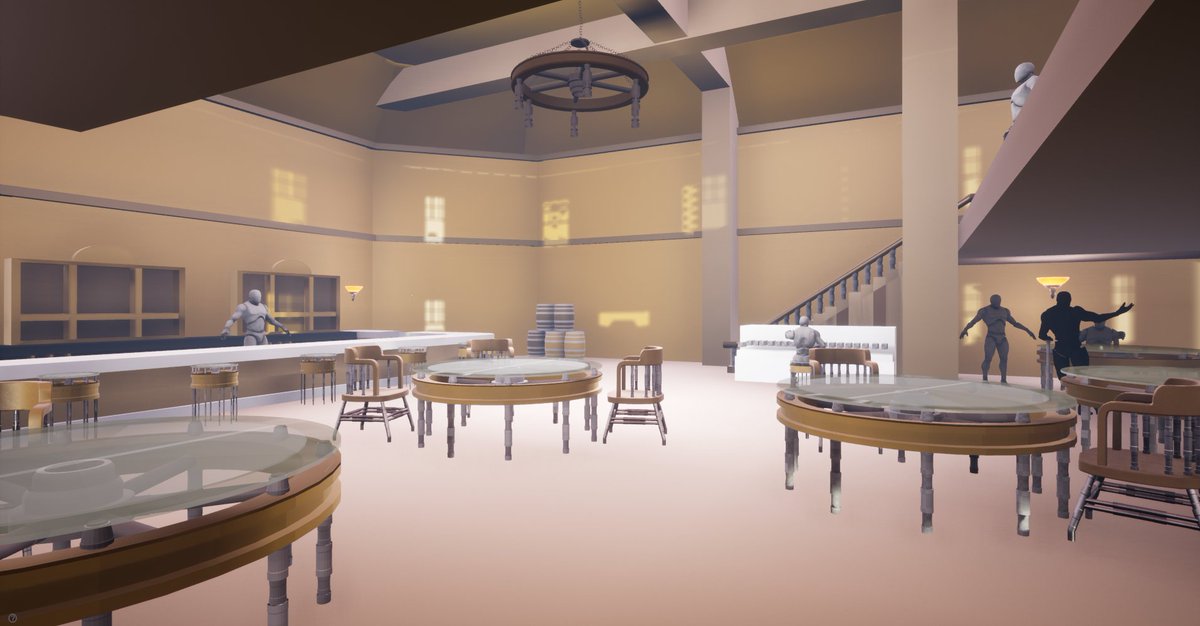 skaborous's tweet photo. Got a few more assets into the Robot Saloon, as well as added a splash of colour to liven it up a lil' bit
#unreal #lighting #maya3d #western https://t.co/Ksc1YEj9wA