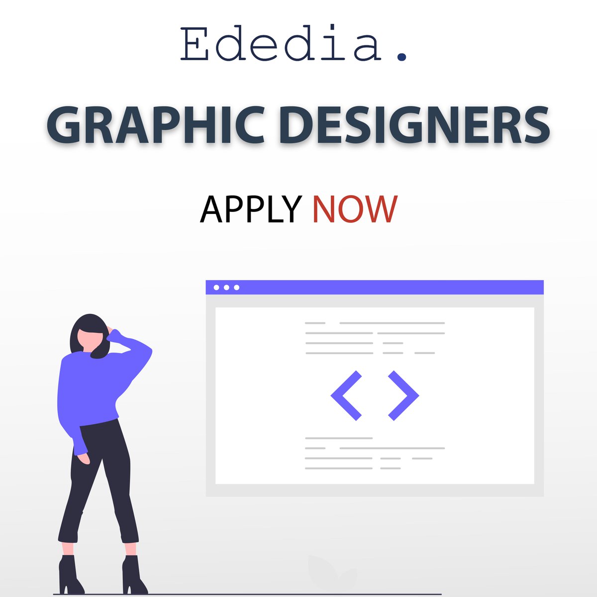 Ededia_eg's tweet photo. We're looking for talented, creative, and passionate #GraphicDesigner  for a startup located in #Alexandria .
with an average experience of 2-5 years at any of these fields
#Ededia https://t.co/2y5cOukfnR
