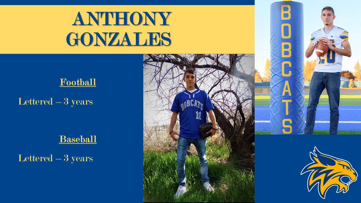 blmfldschools's tweet photo. ANTHONY GONZALES
Bobcat Senior Athlete 🏈⚾️
#BobcatPride #GoBobcats
#NMAA #PrideIsInside https://t.co/XrjEa4BcJi
