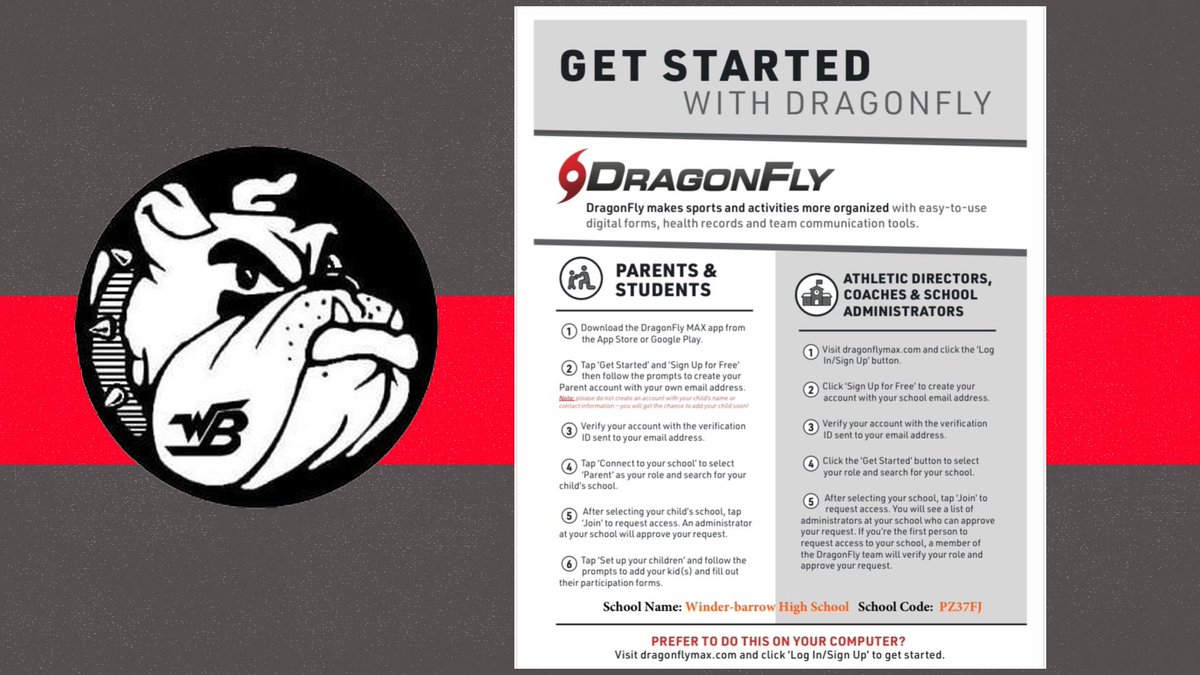 WinderDoggs's tweet image. Rising 9th Graders and new students to Winder-Barrow be sure to register with DragonFly in order to play!