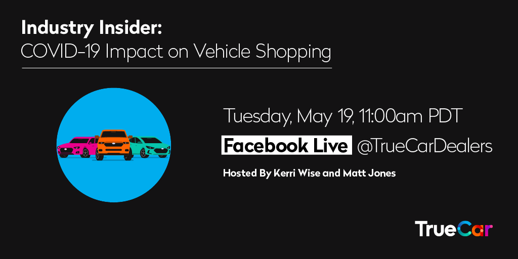 Join the Industry Education team on a special edition of Industry Insider as they share data that reveals the impact COVID-19 has had on consumer car shopping behavior at facebook.com/TrueCarDealers
